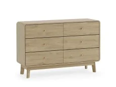 Julian Bowen Julian Bowen Ingrid Light Oak 6 Drawer Chest of Drawers