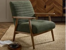 Julian Bowen Ivy Green Fabric Armchair Julian Bowen Ivy Green Fabric Armchair
