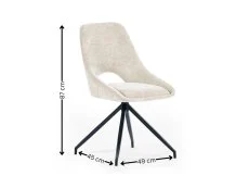 Julian Bowen Julian Bowen Jonah Beige Fabric Set of 2 Dining Chairs