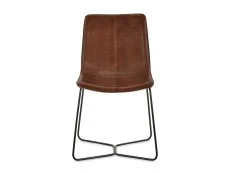 Julian Bowen Julian Bowen Joren Brown Faux Leather Set of 2 Dining Chairs
