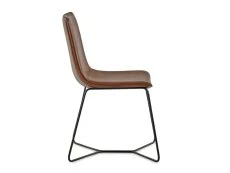 Julian Bowen Julian Bowen Joren Brown Faux Leather Set of 2 Dining Chairs