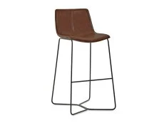 Julian Bowen Julian Bowen Joren Brown Faux Leather Set of 2 Bar Stools