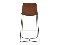 Julian Bowen Julian Bowen Joren Brown Faux Leather Set of 2 Bar Stools