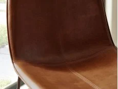 Julian Bowen Julian Bowen Joren Brown Faux Leather Set of 2 Bar Stools