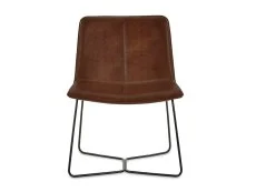 Julian Bowen Joren Brown Faux Leather Accent Chair Julian Bowen Joren Brown Faux Leather Accent Chair