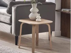 Julian Bowen Kaito Light Oak Wooden Lamp Table Julian Bowen Kaito Light Oak Wooden Lamp Table
