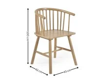 Julian Bowen Julian Bowen Kaito Light Oak Wooden Set of 2 Dining Chairs