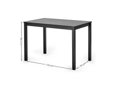 Julian Bowen Julian Bowen Keats Black Dining Table and 4 Chair Set