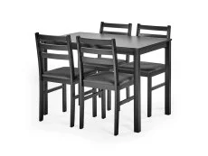 Julian Bowen Julian Bowen Keats Black Dining Table and 4 Chair Set
