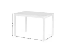 Julian Bowen Julian Bowen Keats White Dining Table and 4 Chair Set