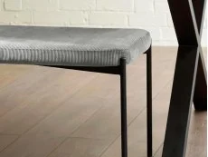 Julian Bowen Leonie Grey Fabric Dining Bench Julian Bowen Leonie Grey Fabric Dining Bench