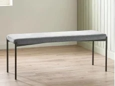 Julian Bowen Julian Bowen Leonie Grey Fabric Dining Bench