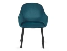 Julian Bowen Julian Bowen Lima Teal Velvet Fabric Set of 2 Dining Chairs
