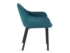 Julian Bowen Julian Bowen Lima Teal Velvet Fabric Set of 2 Dining Chairs