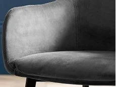 Julian Bowen Lima Grey Velvet Fabric Set of 2 Dining Chairs Julian Bowen Lima Grey Velvet Fabric Set of 2 Dining Chairs