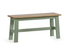 Julian Bowen Julian Bowen Linwood 95cm Green and Oak Dining Bench