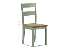 Julian Bowen Julian Bowen Linwood Green and Oak Wooden Set of 2 Dining Chairs