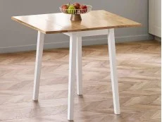 Julian Bowen Julian Bowen Linwood White and Oak Wooden Drop Leaf Dining Table