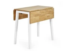 Julian Bowen Julian Bowen Linwood White and Oak Wooden Drop Leaf Dining Table
