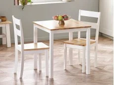 Julian Bowen Julian Bowen Linwood White and Oak Wooden Small Dining Table