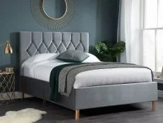 Birlea Clearance - Birlea Loxley Grey Fabric 4ft Small Double Bed Frame