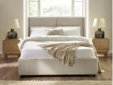Julian Bowen Julian Bowen Maddock Beige Fabric Ottoman Bed Frame