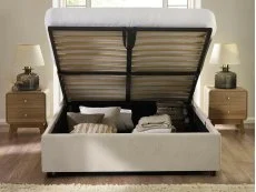 Julian Bowen Julian Bowen Maddock Beige Fabric Ottoman Bed Frame