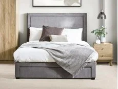 Julian Bowen Julian Bowen Mayfair 4 Drawer Storage Grey Fabric Bed Frame
