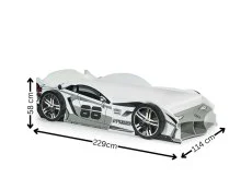 Julian Bowen Julian Bowen Storm White Racer Car Bed Frame