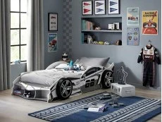 Julian Bowen Julian Bowen Storm White Racer Car Bed Frame