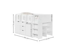 Julian Bowen Julian Bowen Vision White Wooden Mid Sleeper Bed