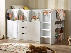 Julian Bowen Julian Bowen Vision White Wooden Mid Sleeper Bed