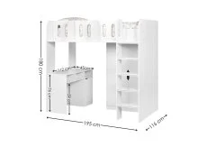 Julian Bowen Julian Bowen Vision White Wooden High Sleeper Bed