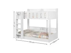Julian Bowen Julian Bowen Vision White Wooden Bunk Bed Frame