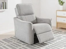 PICK4U PICK4U Balmoral Dual Motor Light Grey Fabric Riser Recliner Chair
