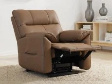 PICK4U PICK4U Knightsbridge Dual Motor Brown Leather Riser Recliner Chair