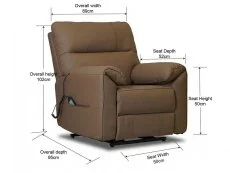 PICK4U PICK4U Knightsbridge Dual Motor Brown Leather Riser Recliner Chair
