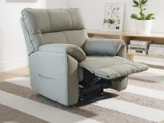PICK4U PICK4U Knightsbridge Dual Motor Grey Leather Riser Recliner Chair