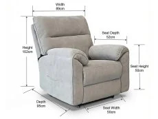 PICK4U PICK4U Knightsbridge Dual Motor Light Grey Fabric Riser Recliner Chair