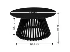 Julian Bowen Ollie Black Wooden Coffee Table