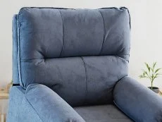 PICK4U PICK4U Knightsbridge Single Motor Midnight Blue Fabric Riser Recliner Chair