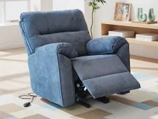 PICK4U PICK4U Knightsbridge Single Motor Midnight Blue Fabric Riser Recliner Chair