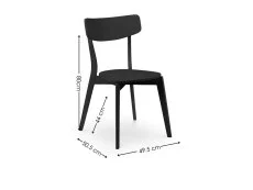 Julian Bowen Julian Bowen Casa Black Wooden Set of 2 Dining Chairs