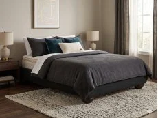LPD LPD Soller Charcoal Chenille Fabric Bed Frame