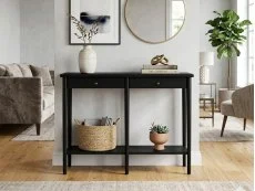LPD LPD Jackson Black Wooden Console Table