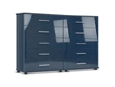ASC ASC Venice Gloss 10 Drawer Wide Chest of Drawers (Assembled)