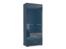 ASC ASC Venice Gloss 2 Door 2 Drawer Double Wardrobe (Assembled)
