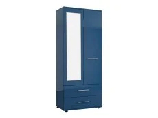ASC ASC Venice Gloss 2 Door 2 Drawer Left Hand Mirrored Double Wardrobe (Assembled)