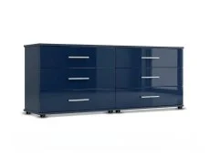 ASC ASC Venice Gloss 6 Drawer Wide Chest of Drawers (Assembled)