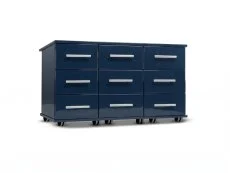 ASC ASC Venice Gloss 9 Drawer Multi Chest of Drawers (Assembled)